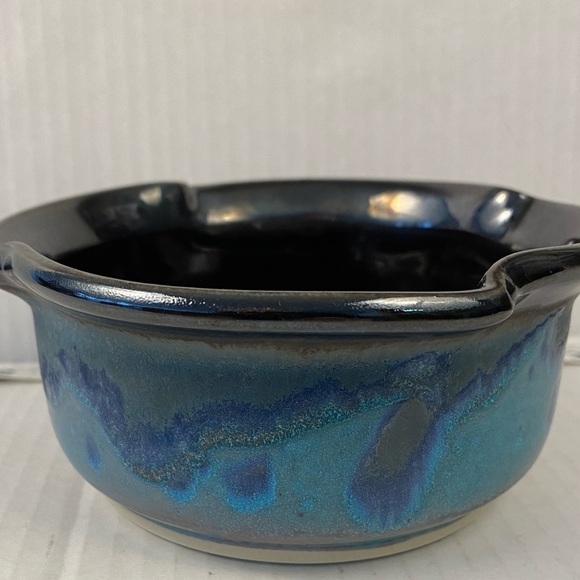 pottery bowl art serving decor ceramic artist signed - Picture 3 of 11